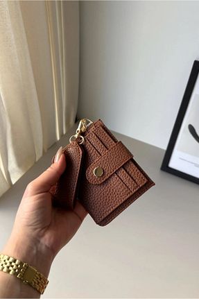 جا کارتی قهوه ای زنانه ابعاد کوچک Yuka Atelier - کد 905113144