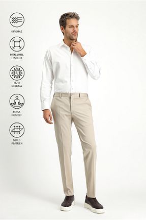 شلوار بژ مردانه الاستین Kiğılı - کد 890499415