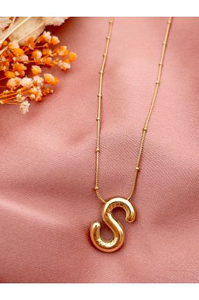 گردنبند استیل ( فولاد ) زرد زنانه استیل ضد زنگ Siya Silver - کد 833931756