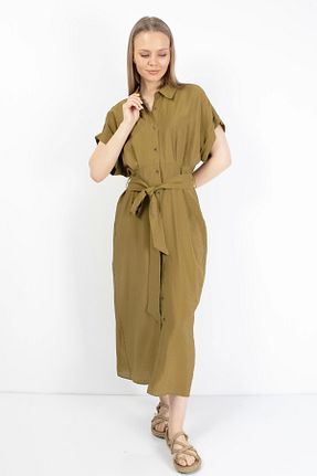 لباس خاکی زنانه آستین خفاشی İndigo Blue - کد 939258792
