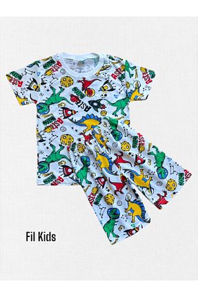 ست لباس راحتی سفید بچه گانه طرح دار Fil Kids - کد 939554057