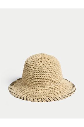 کلاه بژ زنانه حصیر Marks & Spencer - کد 939289746