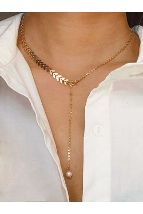 گردنبند جواهر زرد زنانه پوشش لاکی Fiamoss - کد 939299643