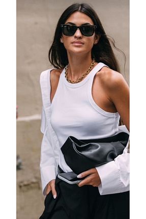 تیشرت سفید زنانه اسلیم فیت The Champ Clothing - کد 822361064