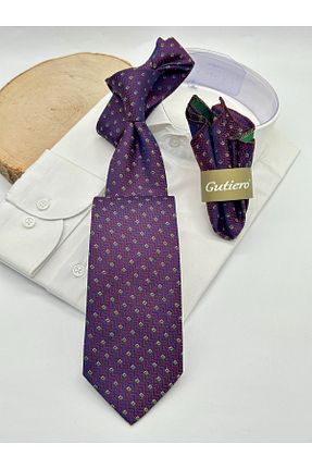 کراوات زرشکی مردانه میکروفیبر Gutiero - کد 939326735