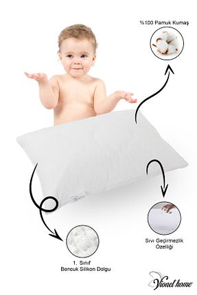 بالش و روبالشی کودک و نوزاد سفید پنبه ای Vionel Home - کد 932896867