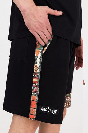 شلوارک و برمودا مشکی مردانه اورسایز Hoodraze - کد 938448716