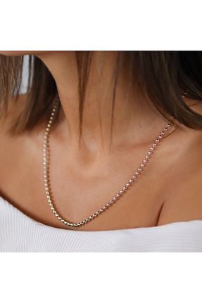 گردنبند طلا رنگی زنانه 14 عیار Değerli Kuyumculuk - کد 939366626