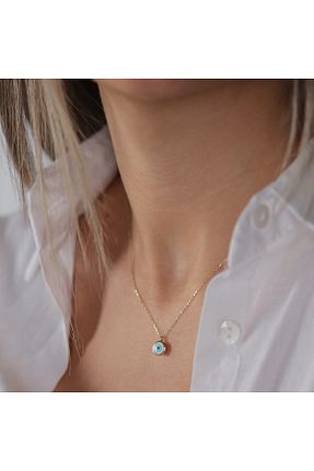 گردنبند طلا رنگی زنانه 14 عیار Değerli Kuyumculuk - کد 939360263