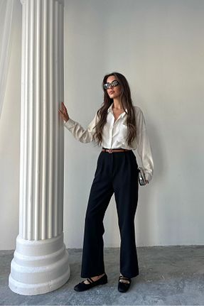 شلوار مشکی زنانه پارچه macharel jeans - کد 888855252
