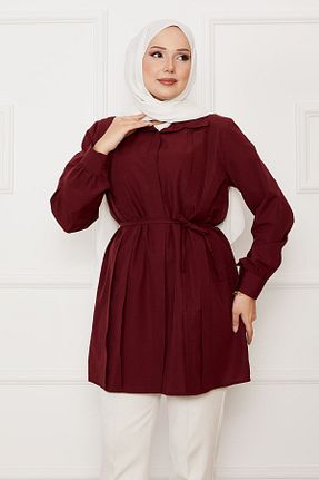 پیراهن زرشکی زنانه رگولار EBRUTESETTÜR - کد 939705370