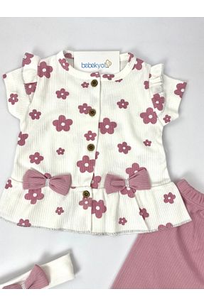 ست نوزادی زرشکی بچه گانه پنبه ای bebekyol - کد 939389797