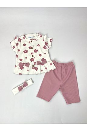 ست نوزادی زرشکی بچه گانه پنبه ای bebekyol - کد 939389797