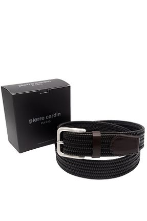 کمربند قهوه ای مردانه چرم خالص Pierre Cardin - کد 939384948