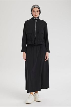 ست بالاتنه و پائین تنه حجاب مشکی زنانه رگولار Armine TREND - کد 939414326