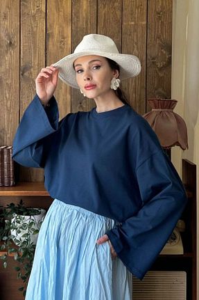 بلوز حجاب سرمه ای زنانه رگولار ceylan otantik - کد 939417324