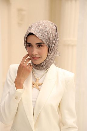 روسری قهوه ای پنبه ای Silk Home - کد 939435593