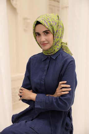 روسری سبز پنبه ای Silk Home - کد 939434160
