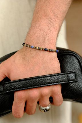 دستبند جواهر صورتی زنانه سنگ طبیعی dergah tesbih - کد 796454842