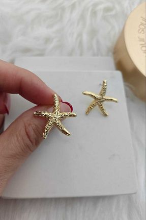گوشواره جواهر زرد روکش طلا KYOLA DESİGN - کد 939459436