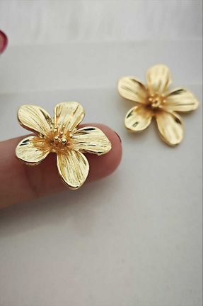 گوشواره جواهر زرد فلزی KYOLA DESİGN - کد 882840704