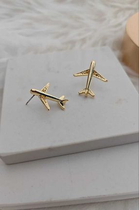 گوشواره جواهر زرد روکش طلا KYOLA DESİGN - کد 939459431