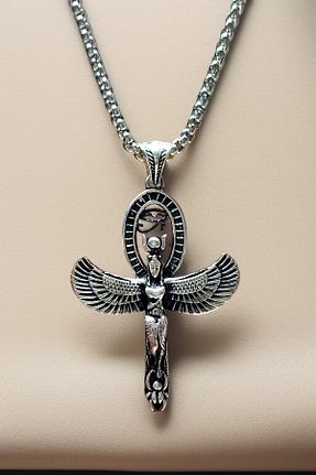گردنبند استیل ( فولاد ) سفید مردانه روکش نقره AK STORE SİLVER - کد 939511032
