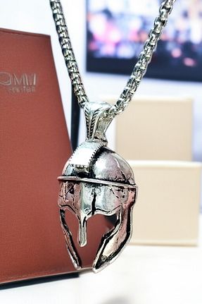 گردنبند استیل ( فولاد ) سفید مردانه روکش نقره AK STORE SİLVER - کد 939515231