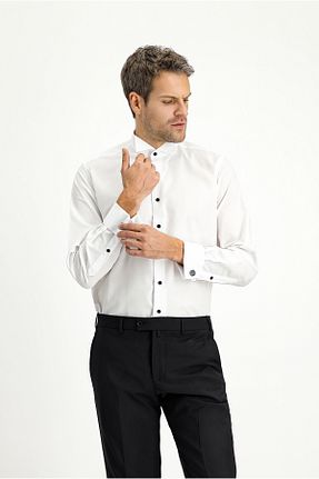 پیراهن سفید مردانه رگولار Kiğılı - کد 890163847