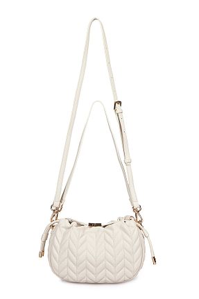کیف دوشی سفید زنانه چرم مصنوعی Pierre Cardin - کد 939541138