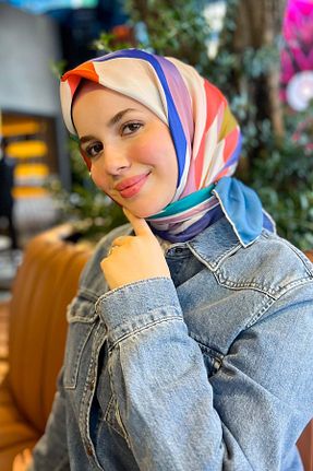 روسری رنگی کرپ Armine - کد 939541997