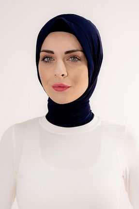 شال سرمه ای زنانه پلی استر Şalcenneti.com - کد 898425357
