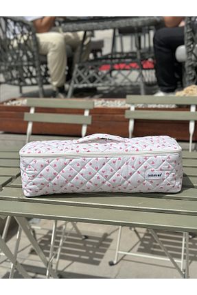 کیف پورتفوی و کلاچ سفید زنانه پارچه ای Batekso - کد 928941066