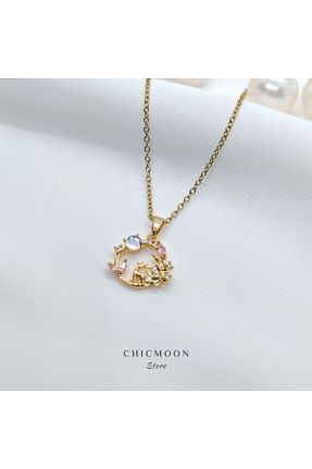 گردنبند استیل ( فولاد ) طلائی زنانه استیل (فولاد) CHICMOON STORE - کد 939572101