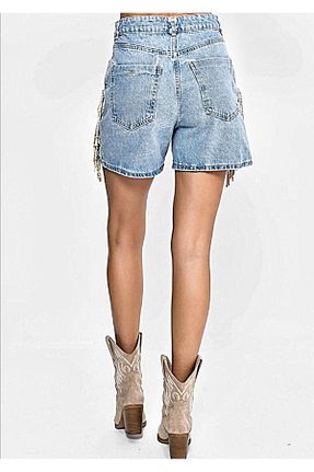 شلوارک و برمودا آبی زنانه فاق بلند Butik - کد 939588160