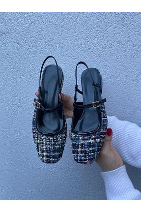 کفش مجلسی مشکی زنانه چرم مصنوعی Elvinin Tarzı - کد 817299780