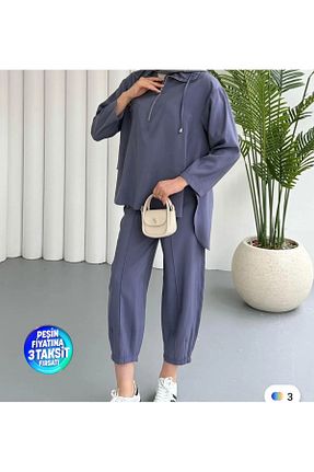 ست بالاتنه و پائین تنه حجاب آبی گشاد Butik - کد 939611425