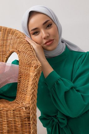 روسری طوسی 90 x 90 Silk Home - کد 939633116