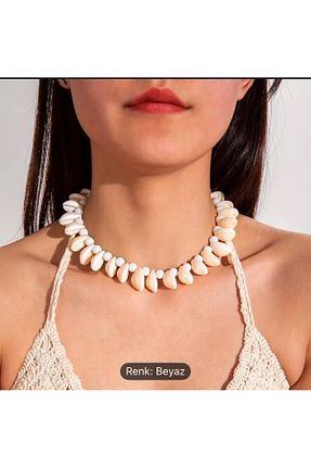 گردنبند جواهر بژ زنانه پوسته Bohem Shop - کد 939627421