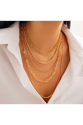 گردنبند جواهر زرد زنانه Girift Vintage - کد 939637392
