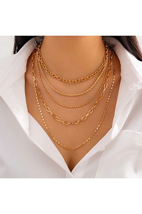 گردنبند جواهر زرد زنانه Girift Vintage - کد 939637392