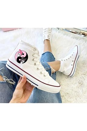 کفش اسنیکر سفید بچه گانه بند دار ROSTO - کد 939957723
