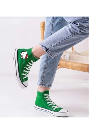 کفش اسنیکر سبز بچه گانه بند دار ROSTO - کد 939822805