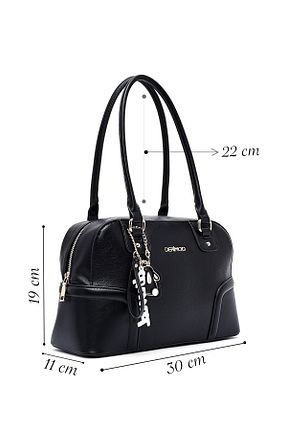 کیف دوشی مشکی زنانه چرم مصنوعی Derimod - کد 939683925