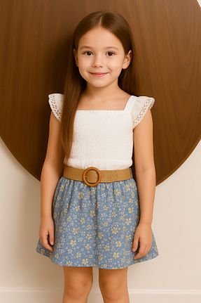 دامن سفید بچه گانه ساده KOKOŞ BEBEK - کد 101215541