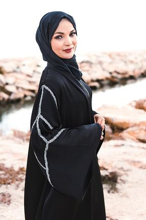 کلاه و ابایا مشکی زنانه پلی استر HARİKA WEAR - کد 447861013
