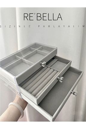 نظم دهنده جواهرات و آرایش طوسی 1 پارچه Genel Markalar - کد 824403032