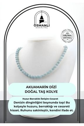 گردنبند جواهر آبی زنانه سنگ OSMANLI DOĞAL TAŞ - کد 669895464