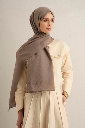 شال قهوه ای زنانه پنبه پلی استر Armine - کد 938423707
