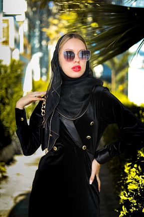 لباس حجاب مشکی زنانه رگولار HARİKA WEAR - کد 416643799